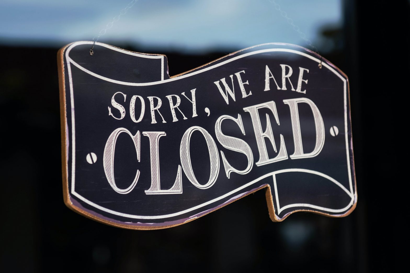 closed business sign